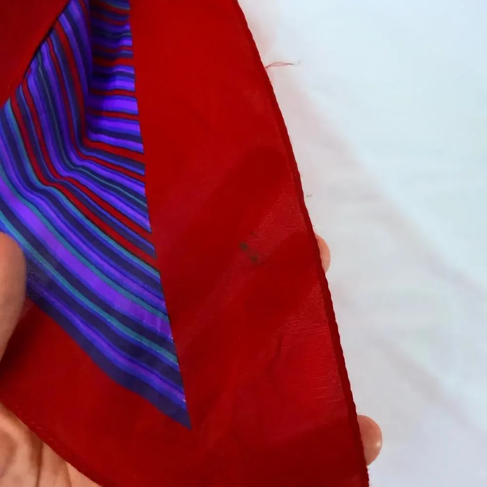 Vintage Purple & Red Head Scarf